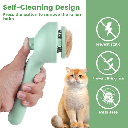 Cat Steam Brush,for Shedding Anti-Static Pet Spray Comb,Self-Cleaning Grooming Tool,with Water Bottle,Cat Massage Brush