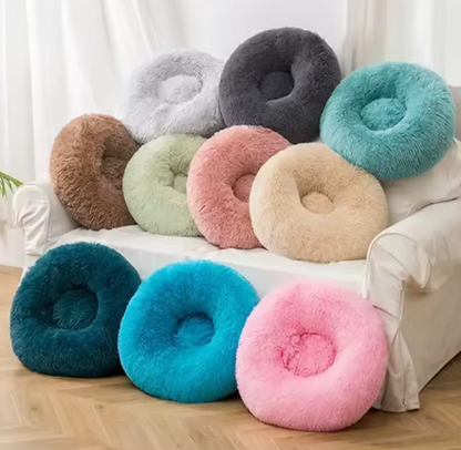 Donut Mand Dog Accessories for Large Dogs Cat's House Plush Pet Bed for Dog Round Mat For Small Medium Animal Calming