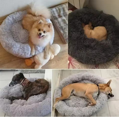 Donut Mand Dog Accessories for Large Dogs Cat's House Plush Pet Bed for Dog Round Mat For Small Medium Animal Calming